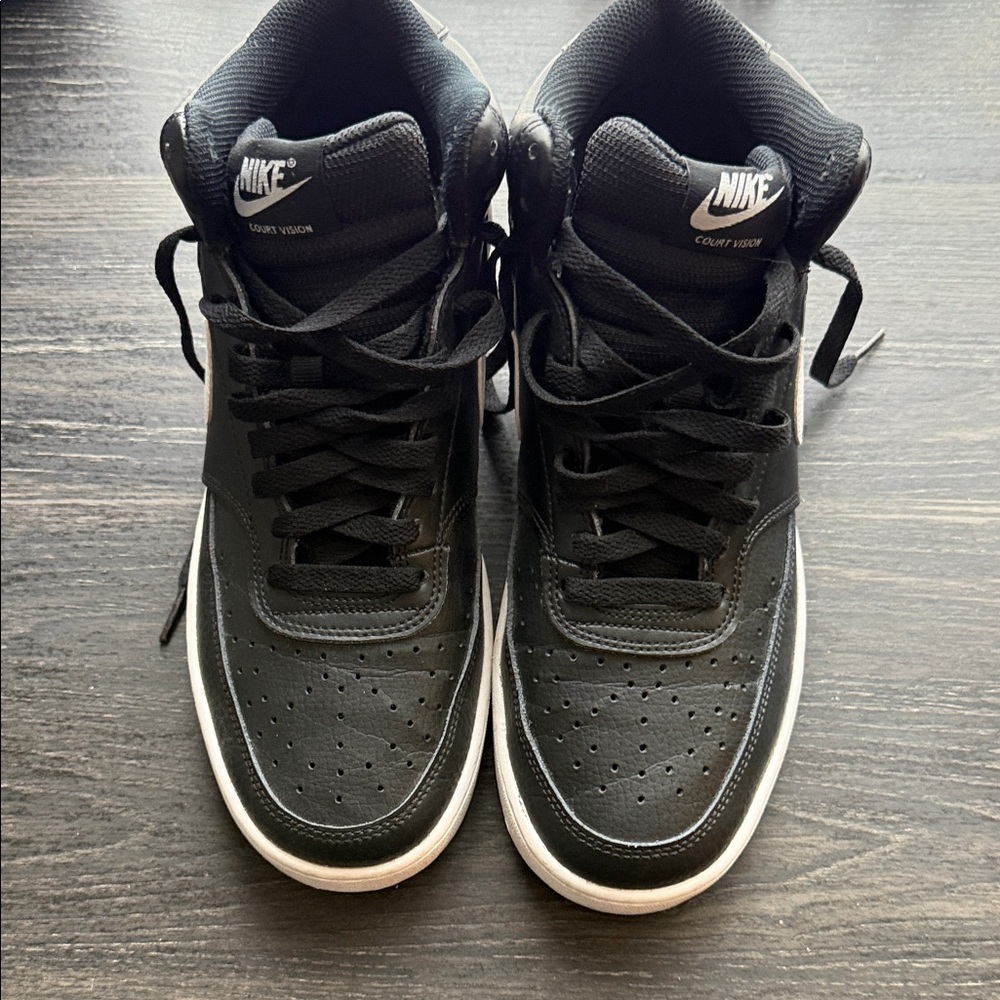 Nike Women’s Black and White High-Top Sneakers
